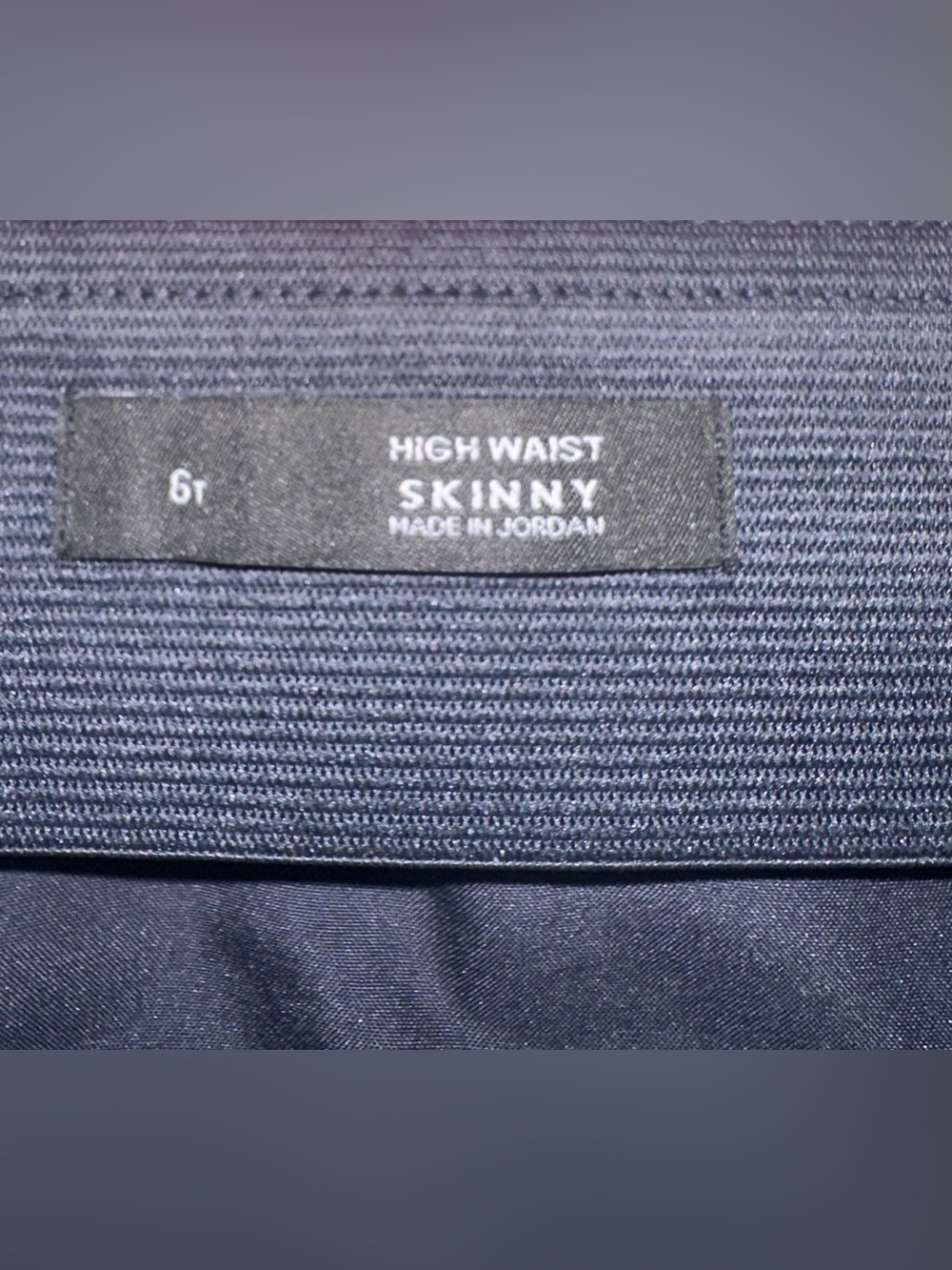 LOFT denim chambray highwaist skinny trousers Sz 6 Tall - Picture 7 of 10